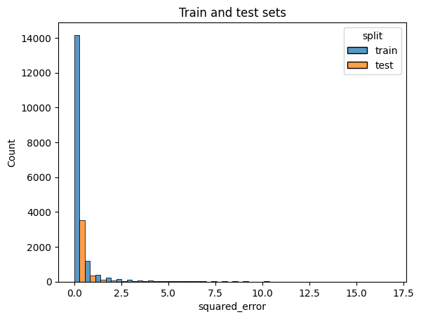 Train and test sets
